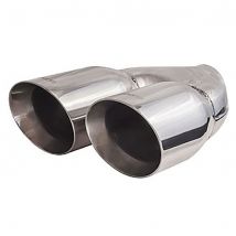 "Cobra Sport Resonated 3" Turbo Back Exhaust System With Hi-Flow Sports Cat" - 2x 3.5 Inch Round Slashcut Angled Polished Tailpipes