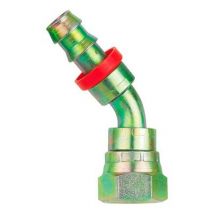 Automotive Plumbing Solutions Steel Female Socketless Hose Fitting - 1/2 BSP Thread For 1/2 Inch Bore Hose, Silver