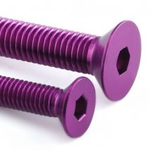 Pro-Bolt Countersunk Alloy Bolts - Pack Of 5 - M4 x 0.70mm x 12.5mm Purple, Purple