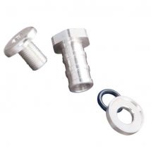 Revotec Self Sealing Hose Take Offs - 13mm Male Barbed Outlet In Aluminium, Silver