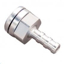 Revotec Self Sealing Hose Take Offs - 8mm Male Barbed Outlet In Aluminium, Silver