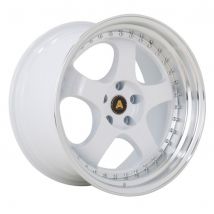 Autostar GT5 Alloy Wheels In White Polished Lip Set Of 4 - 19x10.5 Inch ET22 5x114.3 PCD, White