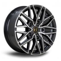 6Performance Loaded Alloy Wheels In Gunmetal With Polished Face Set Of 4 - 18x8 Inch ET50 5x160 PCD, Gunmetal/silver