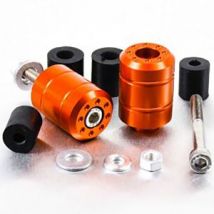 Pro-Bolt Aluminium Universal Bar Ends - Pair - Orange, Orange