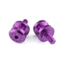 Pro-Bolt Aluminium Paddock Stand Bobbins - 10mm - Purple, Purple