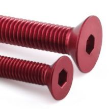 Pro-Bolt Countersunk Alloy Bolts - Pack Of 5 - M4 x 0.70mm x 47.0mm Red, Red