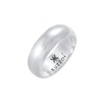 KUZZOI Heren Bandring Basic Smooth Robust Trend in 925 Sterling Zilver