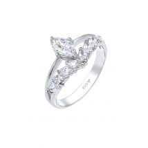 Elli PREMIUM Elli PREMIUM Ring Dames Fonkelend Elegant met zirkonia kristallen in 925 sterling zilver Verguld