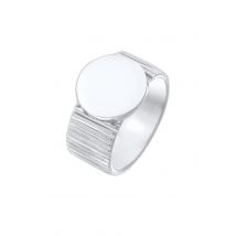 Elli PREMIUM Dames zegelring Reliëf Structuur Chunky Blogger Trend in 925 Sterling Zilver