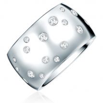 Rafaela Donata Ring with Swarovski crystals Edelstaal Embellished with Swarovski crystals® in Zilver