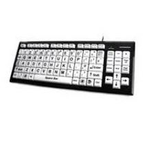 ACCURATUS BLACK/WHITE USB MONSTER KEYBOARD INTEGRATED PASSIVE 2 PORT USB