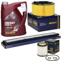 Inspektionspaket mit Mannol Energy Combi LL 5W-30 5L BMW 3-er (E46)