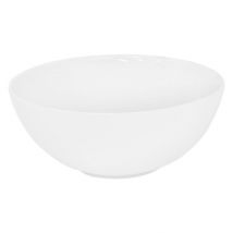 Waschbecken Rund ohne Überlauf Ø 32x13,5 cm Weiß aus Keramik LuxeBath