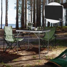 Campingtisch klappbar 70x50x60 cm Schwarz aus Aluminium