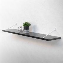 Wandkonsole Regalhalterung 2er Set 265 x 180 mm Weiß aus Stahl ML-Design