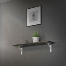 Wandkonsole Regalhalterung 2er Set 180 x 180 mm Weiß aus Aluminium ML-Design