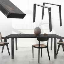 B-Ware Tischbeine 2er Set 90x72 cm Industrial aus Stahl ML-Design