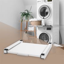 B-Ware Zwischenbaurahmen mit Ausziehplatte 60x60 cm Weiß aus Stahl ML-Design