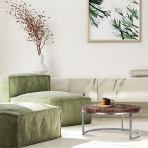 Couchtisch Ø 70x35 cm Natur aus Akazienholz WOMO-Design