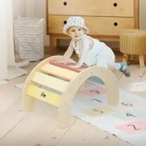 Kletterbogen für Kinder 74x41x38,5 cm Mehrfarbig aus Holz Joyz