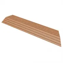 WPC Abschlussleiste 38x2x7,5 cm für WPC Bodenfliese Ecke rechts Hellbraun ML-Design