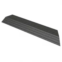 WPC Abschlussleiste 38x2x7,5 cm für WPC Bodenfliese Ecke rechts Anthrazit ML-Design
