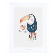 Lilipinso - Affiche encadrée Toucan - Multicolore