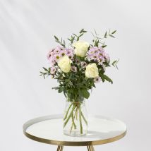 Sweet Posy Letterbox | White Roses & Pink Chrysanthemums | Letterbox Flowers | Flowers By Post | Next Day Delivery - Flying Flowers