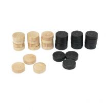 Pions de jeu de dame en bois enfant Softee