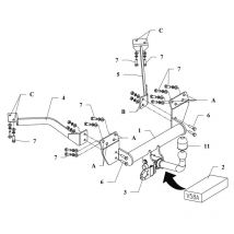 Attelage Nissan Vanette / Cargo avec portes arrière (01/95-12/01) RDSOH