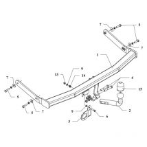 Attelage Skoda Octavia Break 4x4 (09/96-09/04) Col de cygne + faisceau universel 7 broches