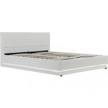 Letto LED con contenitore "Anastasia" - 140 x 190 cm - Bianco