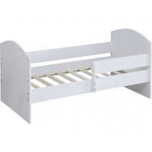 Letto per bambini "Victoria" con barriera - Legno - Bianco - 80 x 160 cm