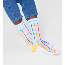 Color Grid Crew Sock