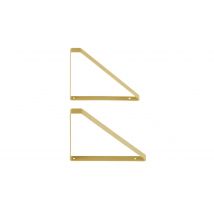 Bodenträger  2er-Set  Scaffale ¦ gold ¦ Maße (cm): H: 24 T: 25.5 Regale > Wandträger - Höffner