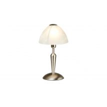 KHG Tischleuchte nickel matt mit Glasschirm   ¦ silber ¦ Maße (cm): H: 33  Ø: 18 Lampen & Leuchten > Tischlampen - Höffner