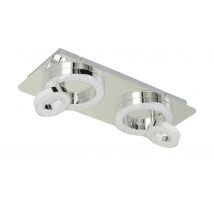 Paul Neuhaus LED-Deckenleuchte  4-flammig  Kristall-optik   ¦ silber ¦ Maße (cm): B: 40 H: 13 T: 17.0 Lampen & Leuchten > Deckenleuchten - Höffner