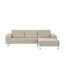 smart Ecksofa weiß - Webstoff Garda