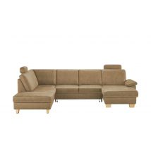 meinSofa Wohnlandschaft grau - Leder/Mikrofaser Samu