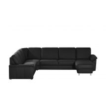 meinSofa Wohnlandschaft schwarz - Leder Carolin