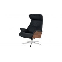 Relaxsessel schwarz - Leder Air