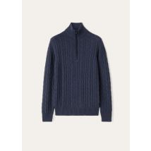 Treccia Jumper Sweater for Man in Baby Cashmere - Jacquard - Size 52 - Made in Italy - Loro Piana