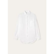 André Shirt for Man in Linen - White - Size S - Made in Italy - Loro Piana