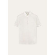 Loro Piana Polo Shirt, Man, White, Linen, Size XXL