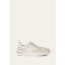 Newport Walk Sneakers Shoes for Man in Microfibre - Storm System - White - Size 45 - Made in Italy - Loro Piana