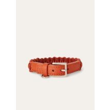 Loro Piana Kitty Collar, Brick Red, Lambskin/ Baby Cashmere, Size S