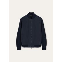 Loro Piana Ivy Bomber Jacket, Man, Blue, Cashmere, Size 50