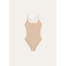 Loro Piana One-Piece Swimsuit, Beige, Microfibre, Size 40