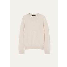 Loro Piana Sweater Neo Piuma Crew Neck, Natural, Cashmere, Size 44