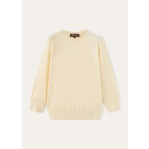 Loro Piana Sweater Piuma Crew Neck, Yellow, Cashmere, Size 48